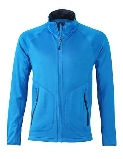 James&Nicholson Stretchfleece Jacke mit Daumenschlaufen für Herren, Cobalt/Navy XL, JN764