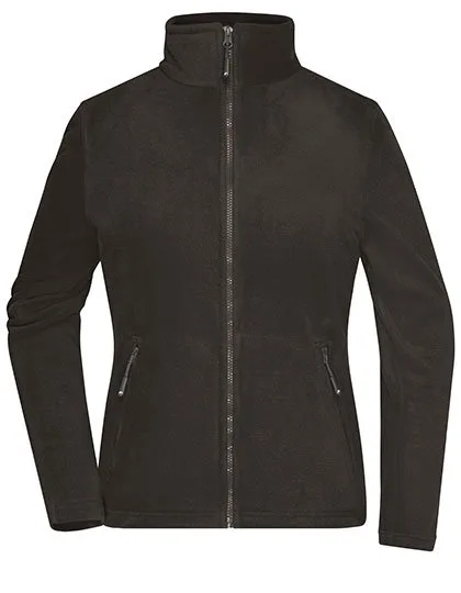 James&Nicholson Fleecejacke mit Stehkragen für Damen, Dark Grey (Solid) L, JN781