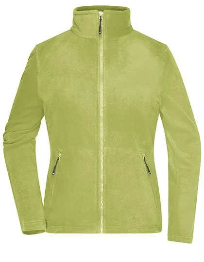James&Nicholson Fleecejacke mit Stehkragen für Damen, Lime Green XXL, JN781