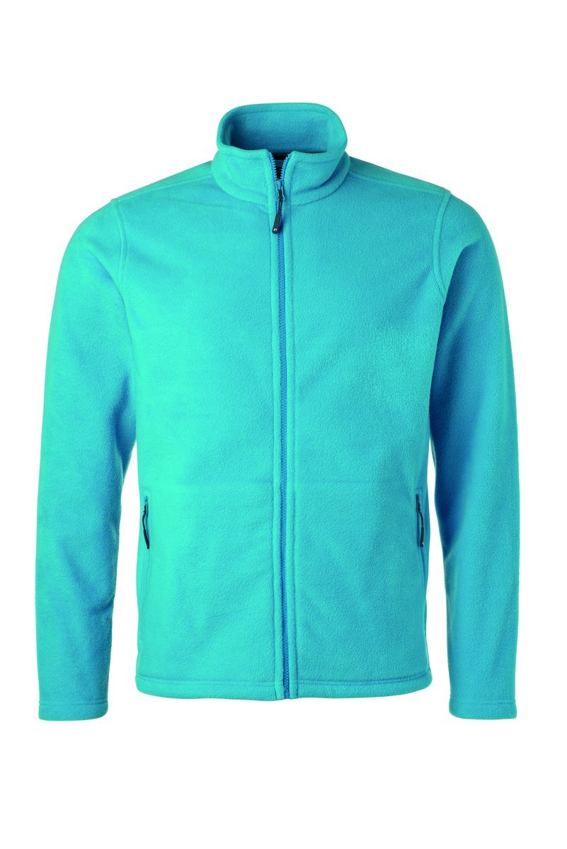 James&Nicholson Fleecejacke mit Stehkragen für Herren, Black S, JN782