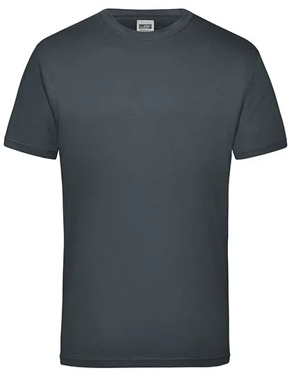 James&Nicholson Strapazierfähiges Herren T-Shirt 100% Baumwolle, Carbon XL, JN800
