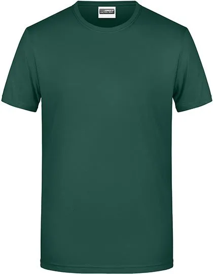 James&Nicholson Basic-T-Shirt aus Bio-Baumwolle für Herren, Dark Green L, JN8008