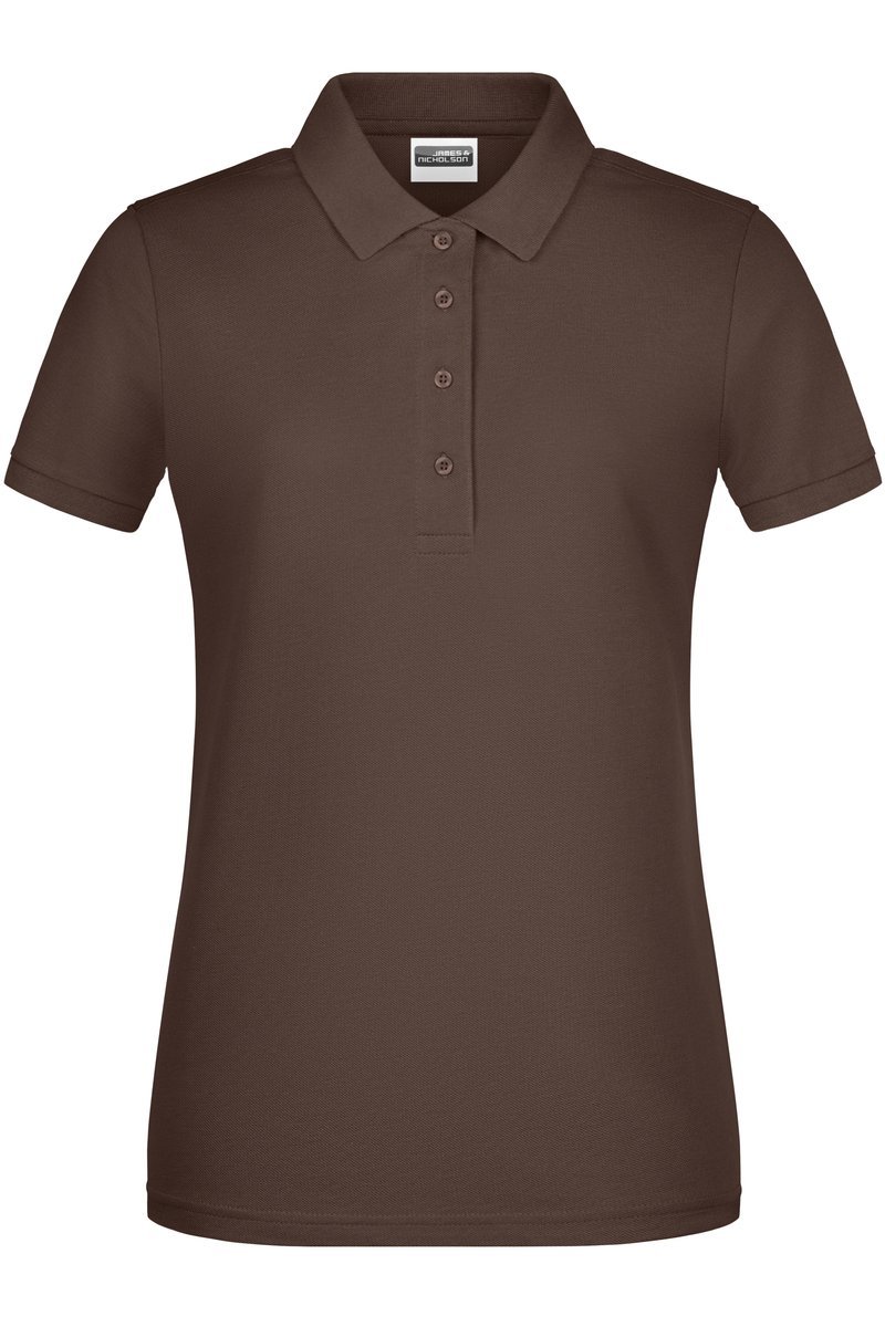 James&Nicholson Basic Polo aus Bio-Baumwolle für Damen, Black S, JN8009