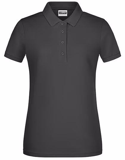 James&Nicholson Basic Polo aus Bio-Baumwolle für Damen, Graphite (Solid) XXL, JN8009