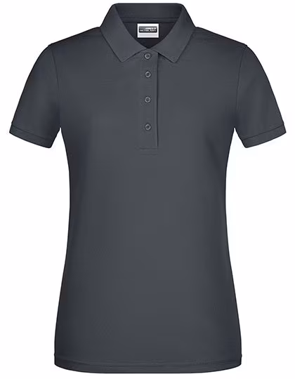 James&Nicholson Basic Polo aus Bio-Baumwolle für Damen, Graphite (Solid) XL, JN8009