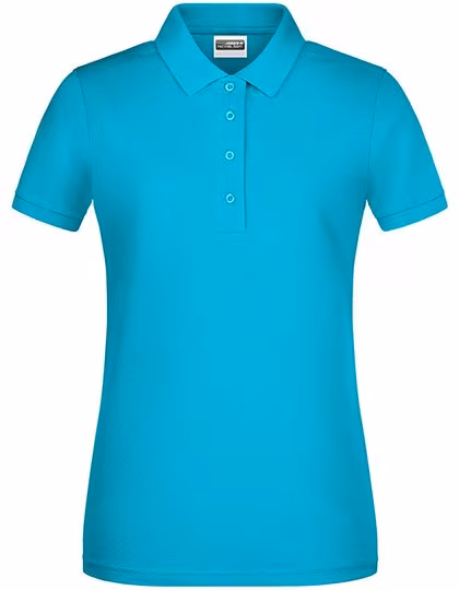 James&Nicholson Basic Polo aus Bio-Baumwolle für Damen, Turquoise L, JN8009