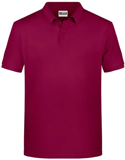 James&Nicholson Basic Polo aus Bio-Baumwolle für Herren, Wine 3XL, JN8010
