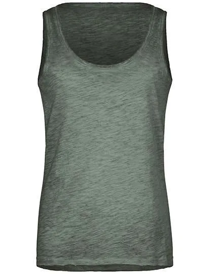 James&Nicholson Slub-Top im Vintage-Look für Damen, Dusty Olive L, JN8017