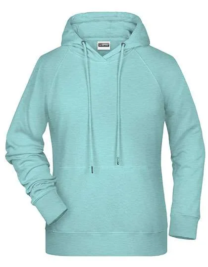 James&Nicholson Hoodie aus Bio-Baumwolle für Damen, Glacier Melange L, JN8023