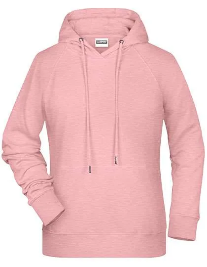 James&Nicholson Hoodie aus Bio-Baumwolle für Damen, Rose Melange S, JN8023