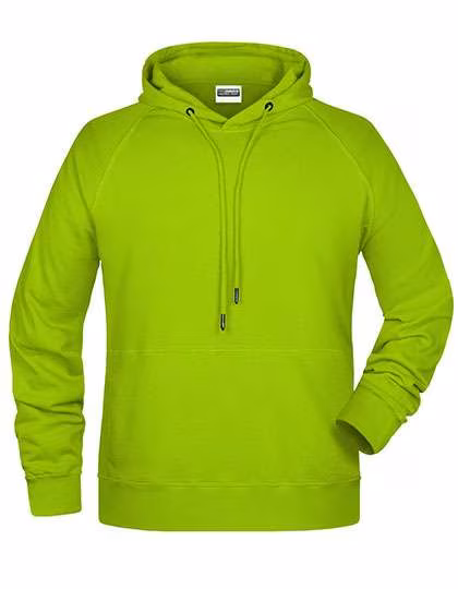 James&Nicholson Hooded Sweat with Raglan Sleeves for Men, Ash (Heather) XL, JN8024