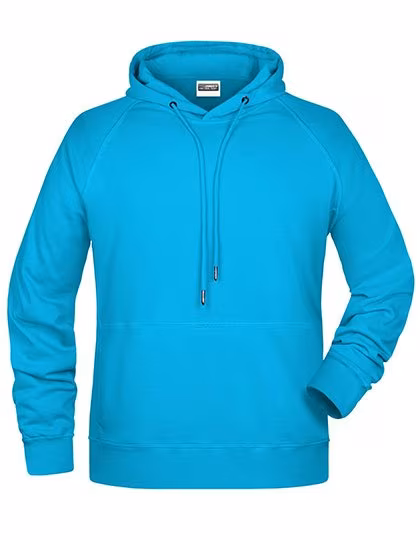 James&Nicholson Kapuzensweat mit Raglanärmeln für Herren, Turquoise 3XL, JN8024