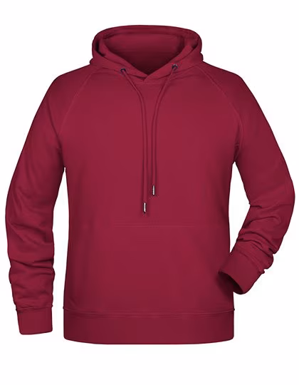 James&Nicholson Kapuzensweat mit Raglanärmeln für Herren, Wine M, JN8024