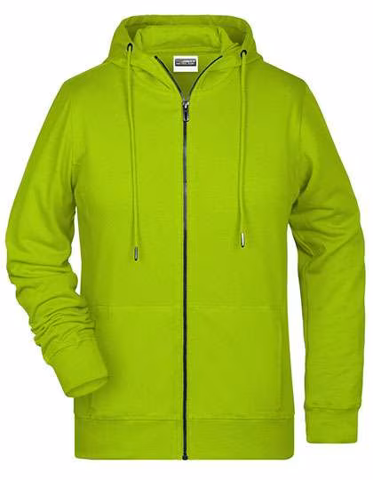 James&Nicholson Zip-Hoodie aus Bio-Baumwolle für Damen, Black XS, JN8025