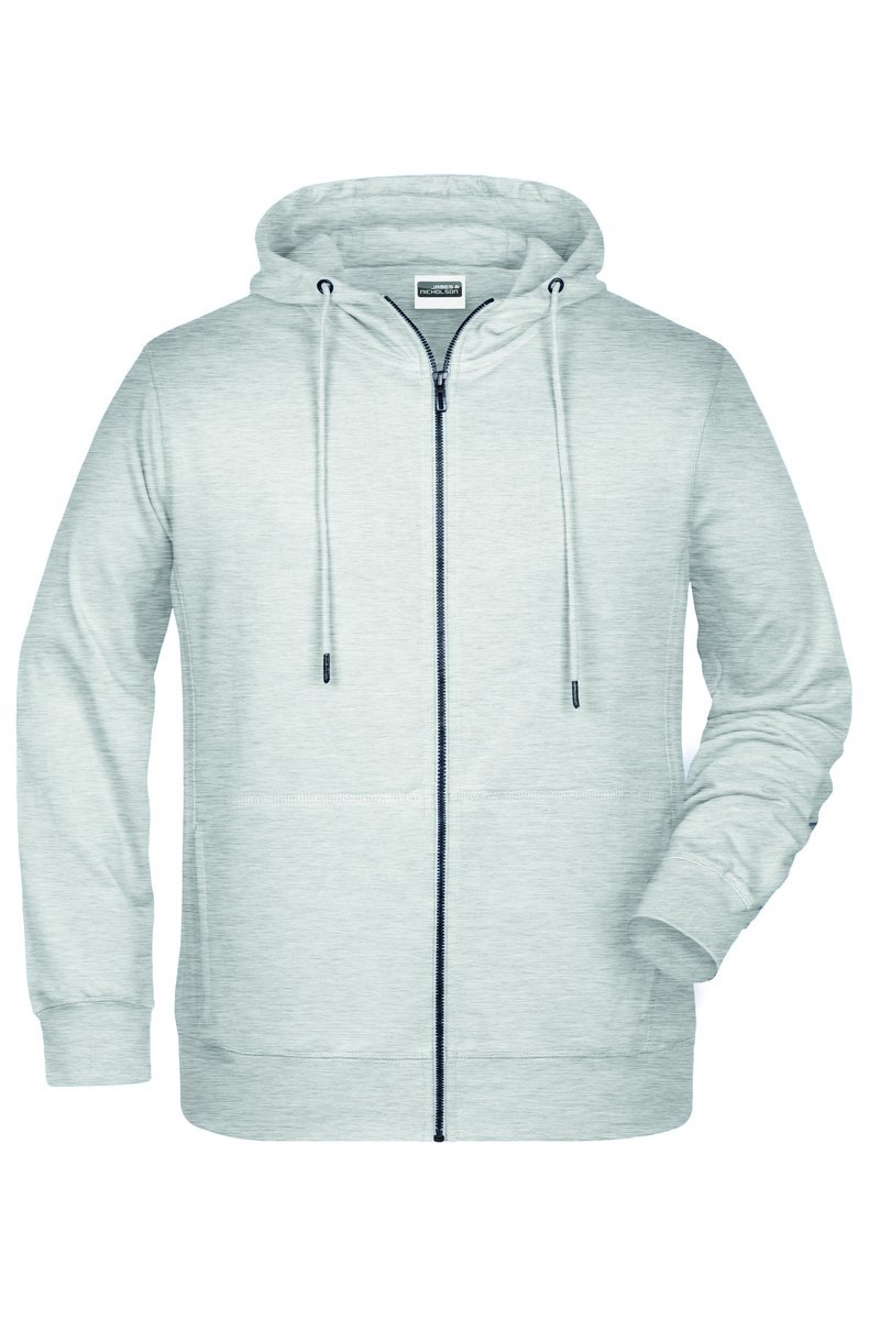 James&Nicholson Zip-Hoody mit Kängurutasche für Herren, Black S, JN8026