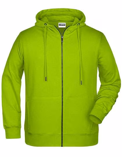 James&Nicholson Zip-Hoody mit Kängurutasche für Herren, Black S, JN8026