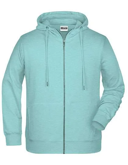 James&Nicholson Men´s Zip-Hoody Glacier Melange 5XL (JN8026), JN8026