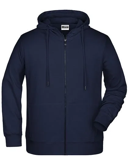 James&Nicholson Zip-Hoody mit Kängurutasche für Herren, Navy 3XL, JN8026