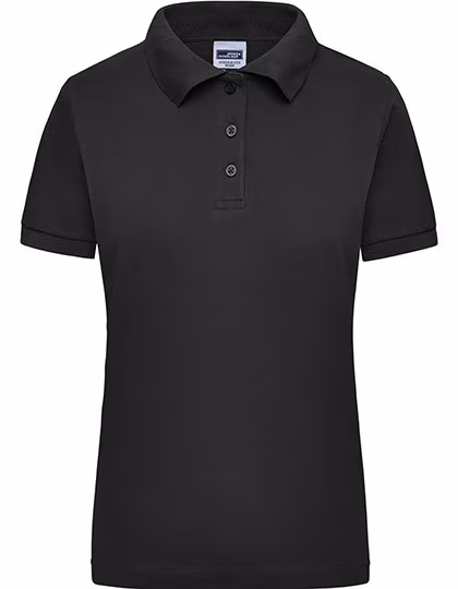 James&Nicholson Workwear Polo in Piqué-Jersey da Donna, Black S, JN803