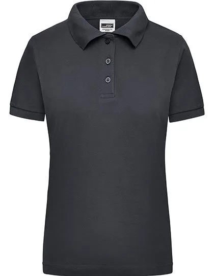 James&Nicholson Workwear Polo in Piqué-Jersey für Damen, Carbon XXL, JN803