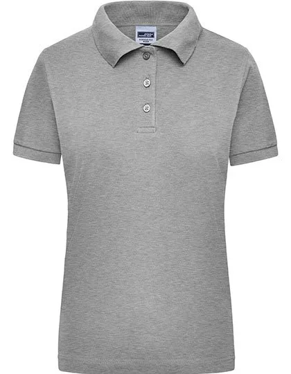 James&Nicholson Workwear Polo in Piqué-Jersey für Damen, Grey Heather L, JN803