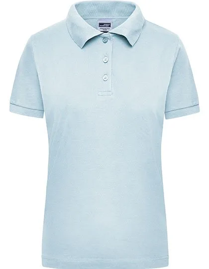 James&Nicholson Workwear Polo in Piqué-Jersey für Damen, Light Blue M, JN803