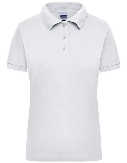 James&Nicholson Workwear Polo in Piqué-Jersey für Damen, White S, JN803