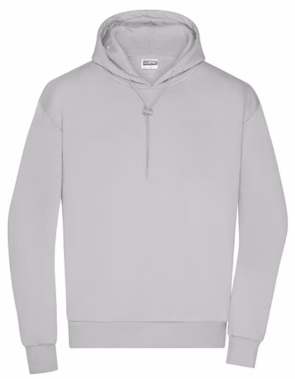 James&Nicholson Sweat à capuche Lounge en Coton bio, oversize, Soft Grey XXL, JN8034