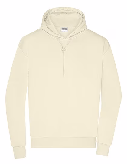 James&Nicholson Lounge Hoody aus Bio-Baumwolle, oversized, Vanilla M, JN8034