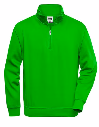 James&Nicholson Halbzip Sweatshirt mit Stehkragen, Lime Green XL, JN831