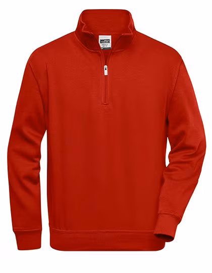 James&Nicholson Halbzip Sweatshirt mit Stehkragen, Wine XS, JN831