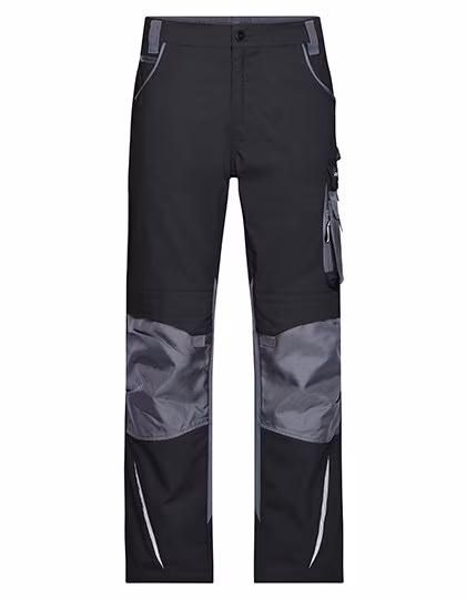 James&Nicholson Workwear Pants -STRONG- White/Carbon 60 (JN832)