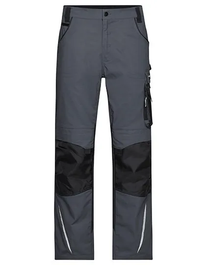 James&Nicholson Robuste Workwear Pants "STRONG" mit CORDURA®, Carbon/Black 44, JN832