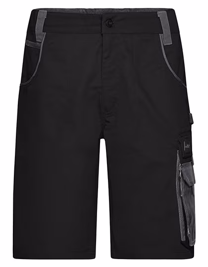 James&Nicholson Robust Workwear Bermudas "STRONG" with CORDURA®, Black/Carbon 42, JN835