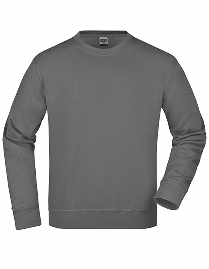 James&Nicholson Rundhals-Sweatshirt aus Baumwoll-Polyester, Carbon XL, JN840