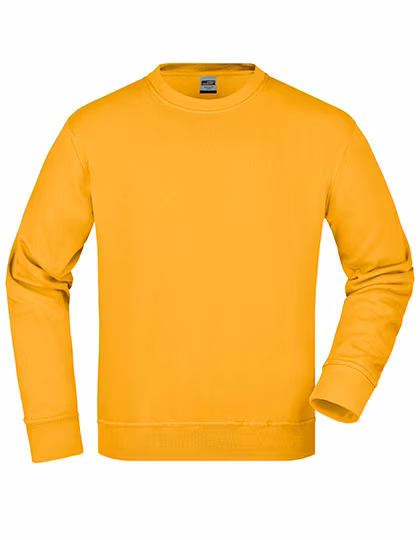 James&Nicholson Rundhals-Sweatshirt aus Baumwoll-Polyester, Gold Yellow S, JN840