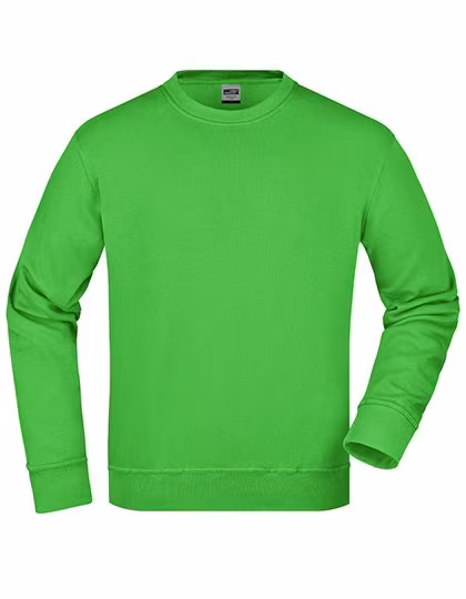 James&Nicholson Felpa Girocollo in Cotone-Poliestere, Lime Green 5XL, JN840