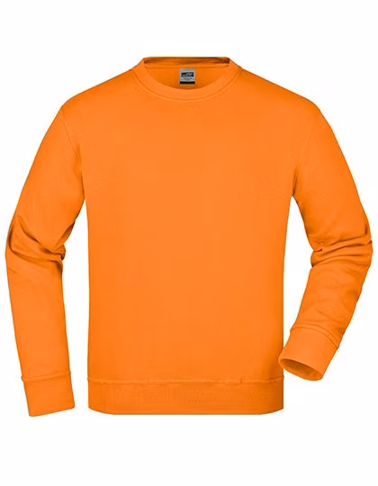 James&Nicholson Sweat-shirt col rond en Coton-Polyester, Orange L, JN840