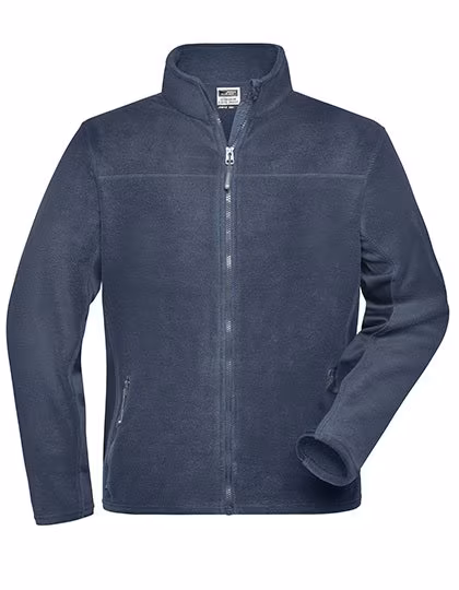 James&Nicholson Fleece Jacket "STRONG" with Softshell Inserts, Navy/Navy 4XL, JN842