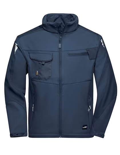 James&Nicholson Workwear Softshell Jacket -STRONG- CORDURA, Navy/Navy 6XL, JN844