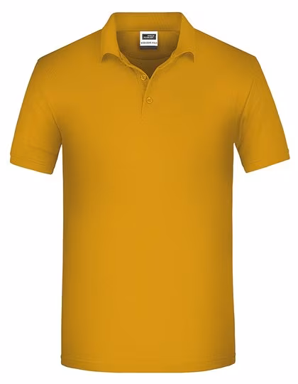 James&Nicholson Bio Workwear Polo mit Knopfleiste für Herren, Gold Yellow S, JN874