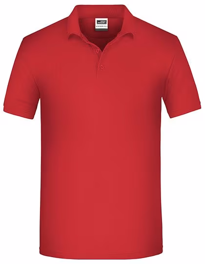 James&Nicholson Men´s Bio Workwear Polo Red 3XL (JN874), JN874