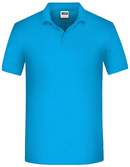 James&Nicholson Men´s Bio Workwear Polo Turquoise 5XL (JN874), JN874
