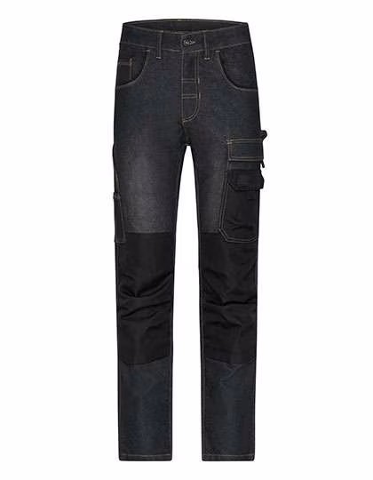 James&Nicholson Stretch-Jeans mit Cordura®-Verstärkung, Black Denim 25, JN875