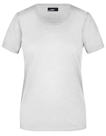 James&Nicholson Basic-T-Shirt 100% Baumwolle für Damen, Ash (Heather) 3XL, JN901