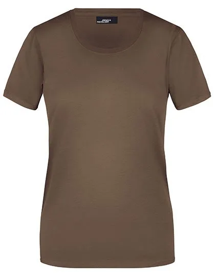 James&Nicholson Basic-T-Shirt 100% Baumwolle für Damen, Brown XXL, JN901