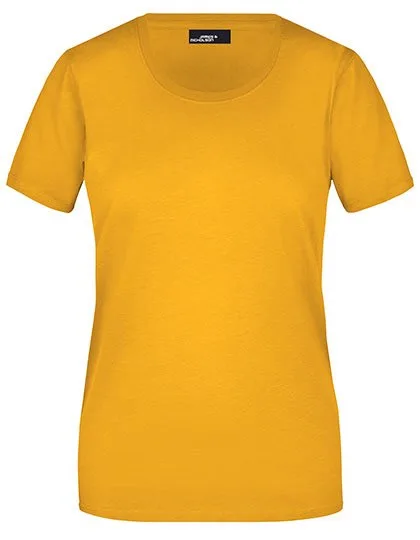 James&Nicholson Basic-T-Shirt 100% Baumwolle für Damen, Gold Yellow M, JN901