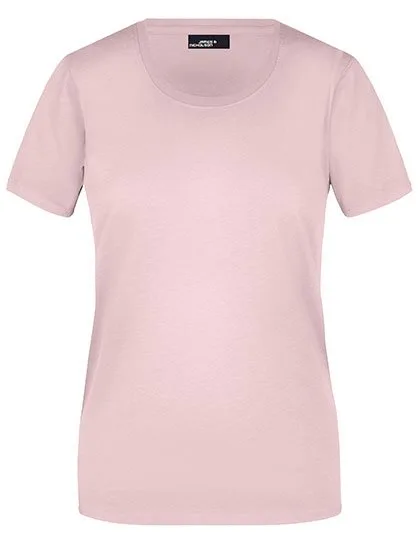 James&Nicholson Basic-T-Shirt 100% Baumwolle für Damen, Rose 3XL, JN901