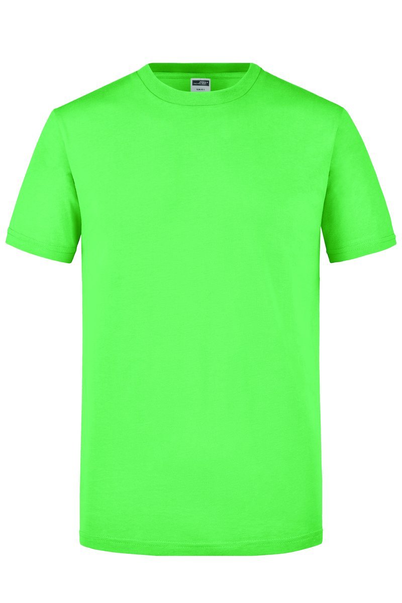 James&Nicholson Slim Fit Rundhals-T-Shirt Baumwolle für Herren, White S, JN911