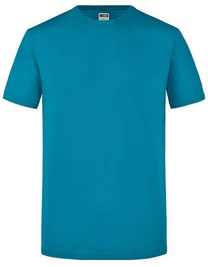 James&Nicholson Slim Fit Rundhals-T-Shirt Baumwolle für Herren, Caribbean Blue M, JN911